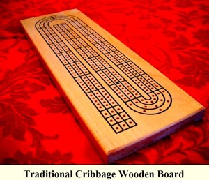 Traditional Cribbage Wooden Board